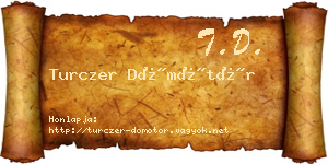 Turczer Dömötör névjegykártya